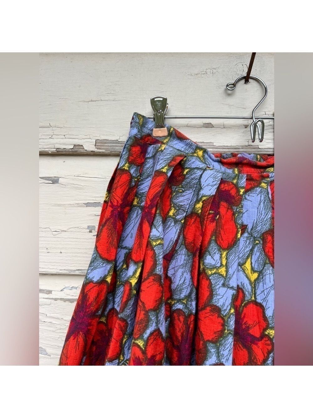 H&M Cotton Floral Skater Full Pleated 50s Style Retro Rockabilly Skirt 12 - Picture 6 of 10